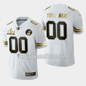 Camiseta Hombre NFL Kansas City Chiefs Personalizar Nike Blanco Golden Edition